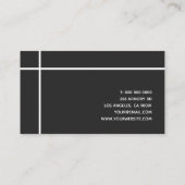 Carte De Visite Charbon transfrontalier Simple moderne minimaliste (Dos)