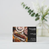 Carte De Visite Charcuterie Et Douceurs (Debout devant)