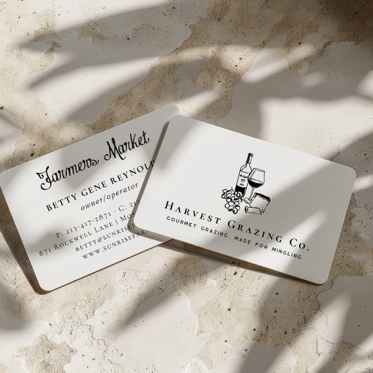 Carte De Visite Charcuterie Gourmet Pâturage & Vin