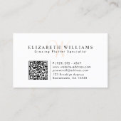 Carte De Visite Charcuterie Planche Moderne (Dos)