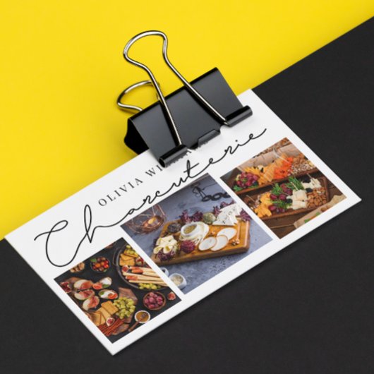 Carte De Visite Charcuterie Planche Typographie 3 Photo