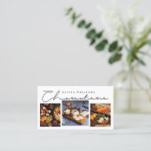 Carte De Visite Charcuterie Planche Typographie 3 Photo (Debout devant)