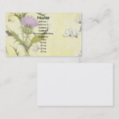 Carte De Visite Chardon pourpre (Devant / Derrière)