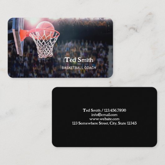 Carte De Visite Chargé de basket-ball (Devant / Derrière)
