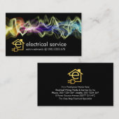 Carte De Visite Charge électrique de foudre d'onde (Devant / Derrière)