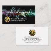 Carte De Visite Charge électrique de foudre Votre nom (Devant / Derrière)