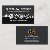 Carte De Visite Chargement de la ligne électrique des icônes (Devant / Derrière)