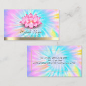 Carte De Visite Chargeur de Yoga Lotus Tie Dye (Devant / Derrière)