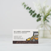 Carte De Visite Chargeur d'inclinaison | Bulldozer | Jetée (Debout devant)