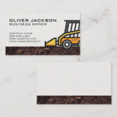 Carte De Visite Chargeur d'inclinaison | Bulldozer | Jetée (Devant / Derrière)