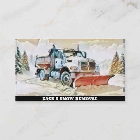 Carte De Visite *~* Chariot de chasse à neige pour l'enlèvement de (Devant)