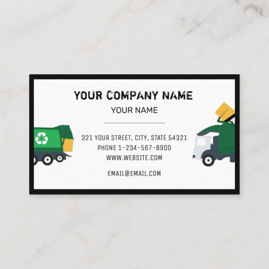 Carte De Visite Chariot de construction (Dos)