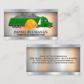 Carte De Visite Chariot de construction | Casquette dur (Devant / Derrière)