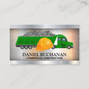 Carte De Visite Chariot de construction   Casquette dur