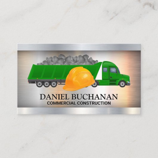 Carte De Visite Chariot de construction | Casquette dur (Devant)