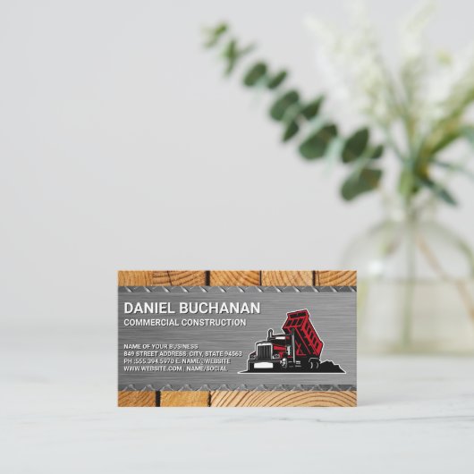 Carte De Visite Chariot de construction | Constructeurs (Debout devant)