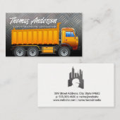 Carte De Visite Chariot de construction | Métal acier (Devant / Derrière)