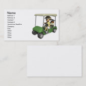 Carte De Visite Chariot de golfeur de femme (Devant / Derrière)