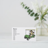 Carte De Visite Chariot de golfeur de femme (Debout devant)
