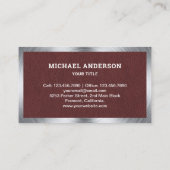 Carte De Visite Chariot de vidange en cuir Brown (Dos)