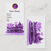 CARTE DE VISITE CHARIOT POURPULAIRE DE SWANS AVEC DES CUPCAKES ET  (Devant / Derrière)