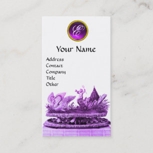 CARTE DE VISITE CHARIOT POURPULAIRE DE SWANS AVEC DES CUPCAKES ET 