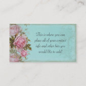 Carte De Visite Chariot romantique (Dos)