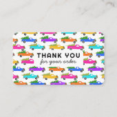 Carte De Visite Chariots de Noël Merci de commande client QR Code (Devant)