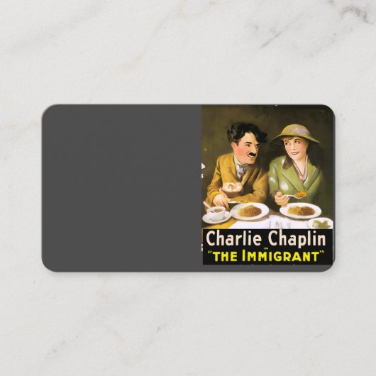Carte De Visite Charlie Chaplin/The Immigrant Business Card (Devant)
