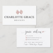 Carte De Visite Charlotte Grace (Devant / Derrière)