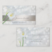 Carte De Visite Charmant chic chic lux lumineux bokeh calla lily (Devant / Derrière)