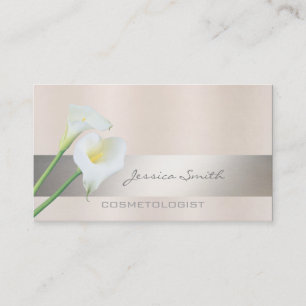 Carte De Visite Charmant chic élégant luxe romantique calla lily