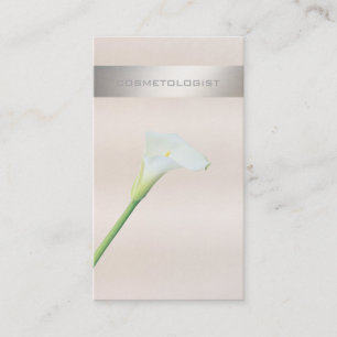 Carte De Visite Charmant chic élégant luxe romantique calla lily