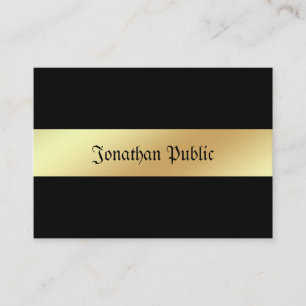 Carte De Visite Charmant Glamor Noir Or Elégant Luxe tendance