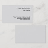 Carte de visite charmant gris script (Devant / Derrière)