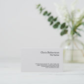Carte de visite charmant gris script (Debout devant)