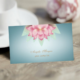 Carte De Visite Charmant Lotus Fleur Professionnelle