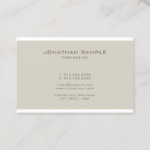 Carte De Visite Charmant Monogramme Moderne Design Professionnel (Dos)