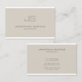 Carte De Visite Charmant Monogramme Moderne Design Professionnel (Devant / Derrière)