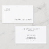Carte De Visite Charmant Monogramme Smart Design à la mode (Devant / Derrière)