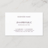 Carte De Visite Charme à la mode de salon de beauté de maquilleur (Dos)