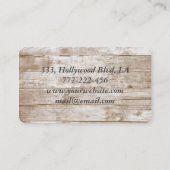 Carte De Visite Charme contemporain bois texture shamrock feuille (Dos)