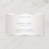 Carte De Visite Charme Design Moderne Professionnel Élégant Glam (Dos)