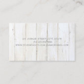 Carte De Visite Charme Moderne, Dentelle, Texture En Bois (Dos)