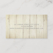 Carte De Visite Charme moderne, Hawaii Hibiskus, Texture bois (Dos)