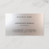 Carte De Visite Charme Moderne Professionnel Élégant Glamor (Dos)