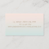 Carte De Visite Charme Moderne Professionnel, Lèvres Glittères (Dos)