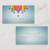 Carte De Visite Charme Professionnel Lotus Flower (Devant / Derrière)