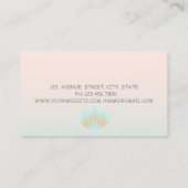 Carte De Visite Charme Professionnel Moderne Fille, Lotus (Dos)