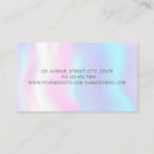 Carte De Visite Charme Professionnel Moderne, Lotus, Holographique (Dos)